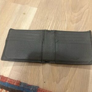 Coach Black Leather Bifold Wallet